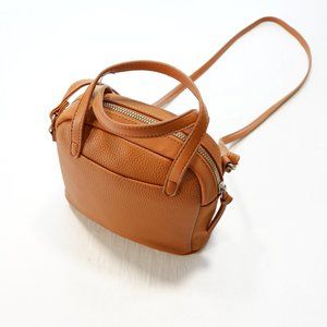 Womens Handbag Purse Brown Faux Leather